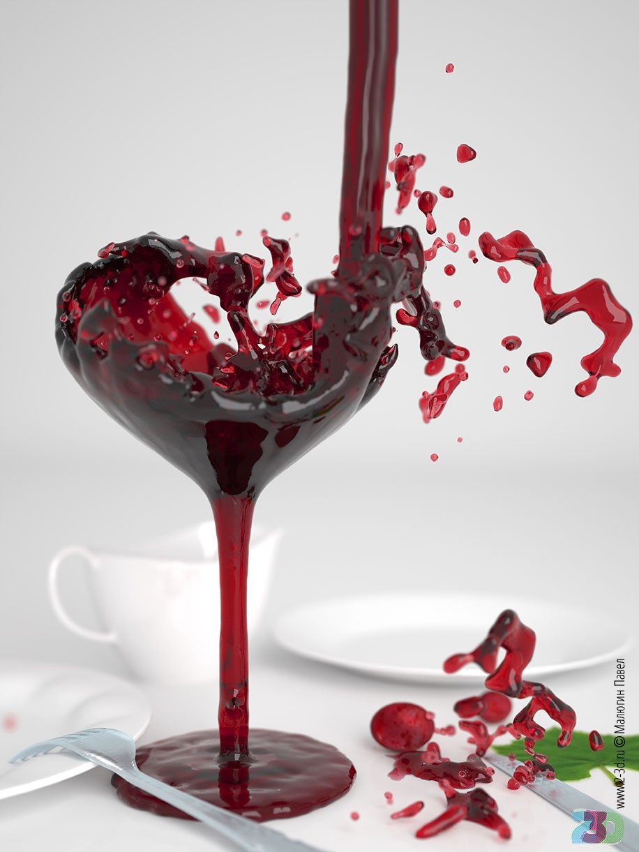 Красное вино арт
