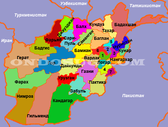 Бадахшан карта афганистан